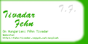 tivadar fehn business card
